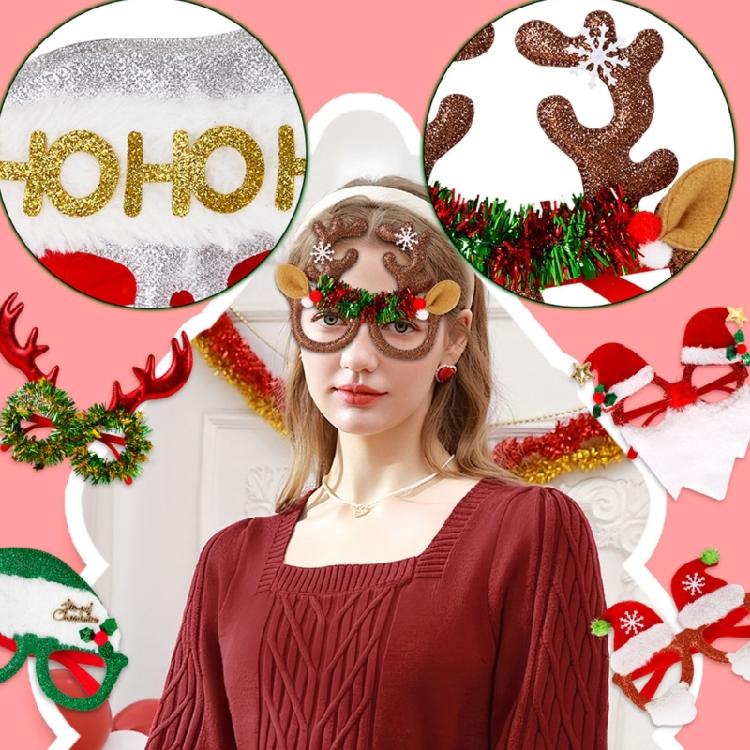 Reusable Plastic Glasses Holiday Celebration Eyewear For Costume Parties Group Photo Props