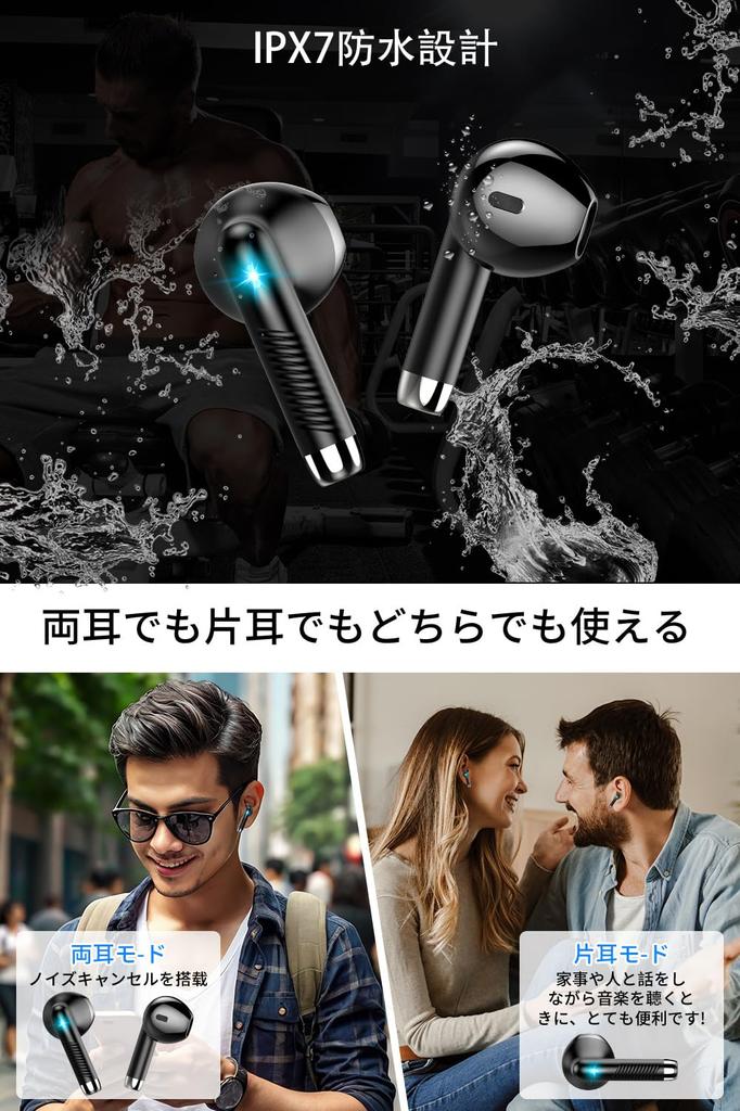 Bluetooth Wireless Earphones Latest Bluetooth Bluetooth ENC Call Noise Cancelling HiFi Sound Quality Bluetooth Earphones Long Playtime Bluetooth
