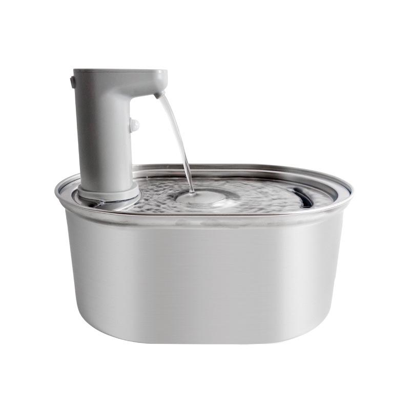 

Lan Chuang Wireless Pet Water Dispenser with Smart Sensor & Stainless Steel Feeder, 3.2L Oval Stainless Steel Wireless Water Dispenser сірий колір