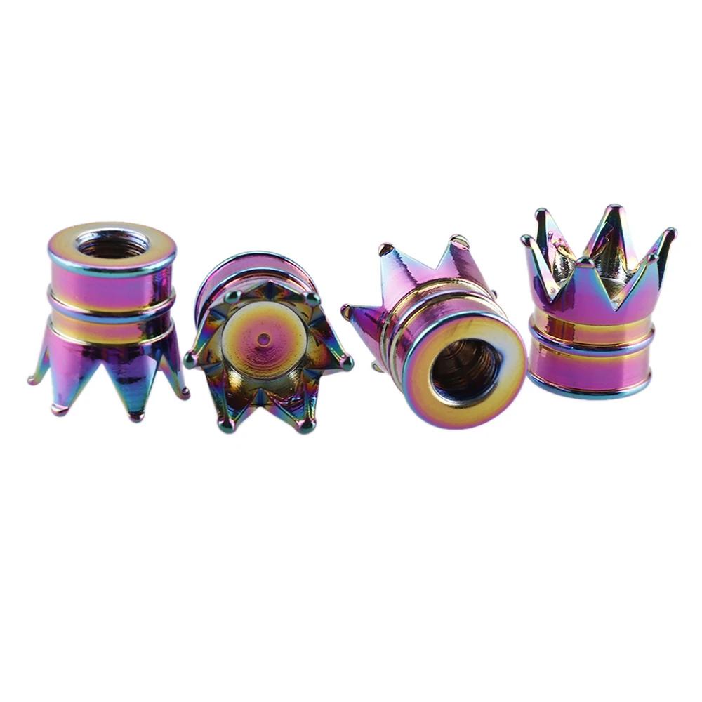 Colorful Valve Stems Caps Tire Cap Aluminum Wheels Cover For Car Valve Plugs For Wheels Nipple Caps For Auto Motorcycle Bike