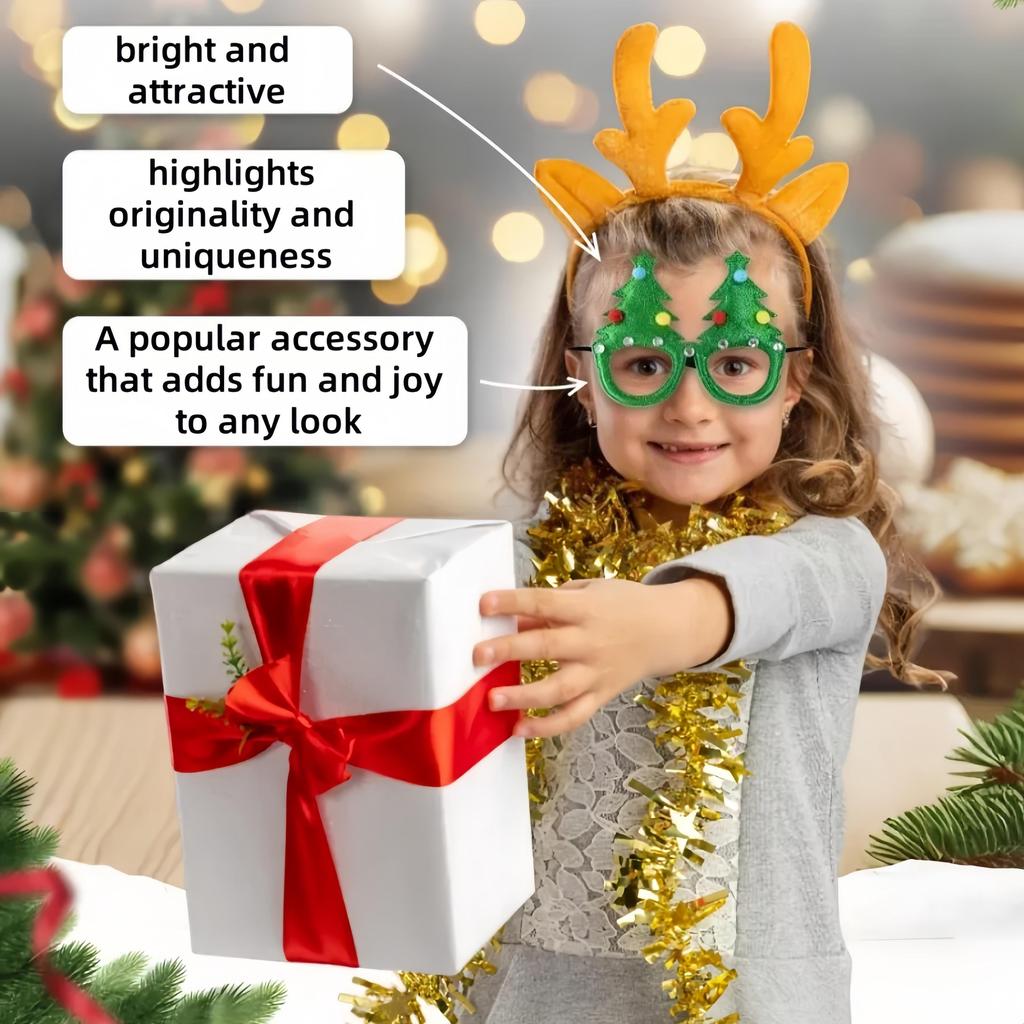 Christmas Gift Adult Children's Toys Santa Claus Snowman Glasses Christmas Decoration Glasses