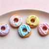 10Pcs Resin Cartoon Donut Charms, Phone Case Patches, DIY Jewelry & Dollhouse Decor Supplies