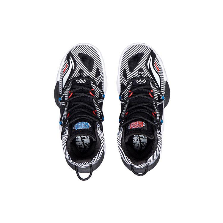 Li-Ning Cloud Air Strike Low Youth Basketball Shoes Kids Sneakers Black Standard-White YKBR036-9