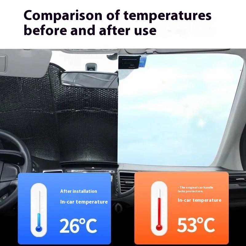 Foldable Universal 140x70CM Car Windscreen Sunshade Cover Sun UV Protection Lightable Sun Visor Covers Car Windscreen Sun Shade