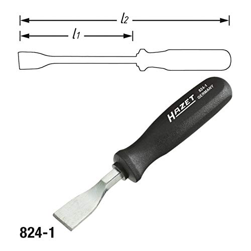 HAZET 824-1 Flat Profile Blunt Scraper - Galvanized