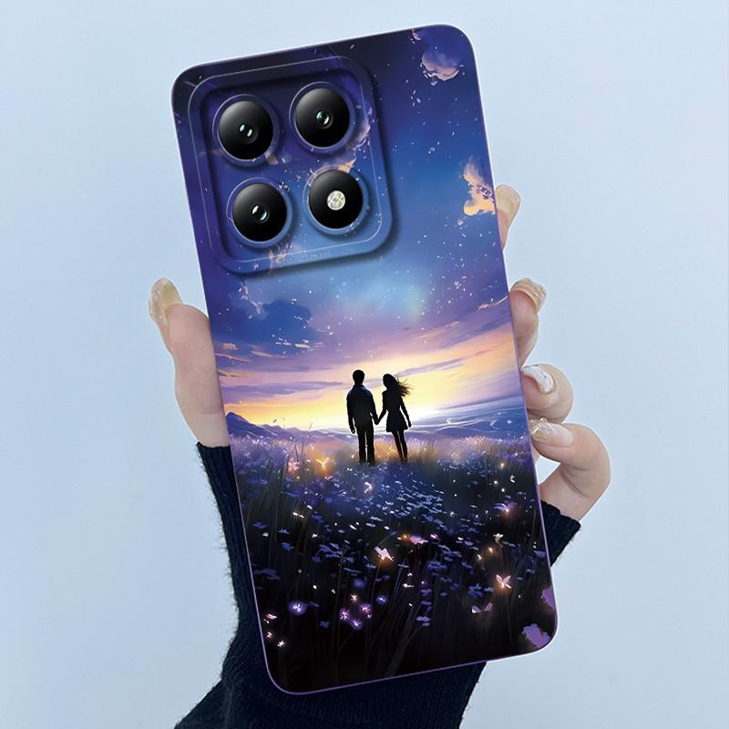 For Xiaomi 14T Pro 5G Case Soft Silicone Protective Cover Fashion Simplicity Floral Fundas for Xiaomi14T 14 T Pro Phone Coque
