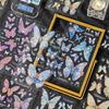 3 Sheets Vintage INS laser Butterfly Stickers Decorative Adhesive Diy Hand Account Diary Album Scrapbooking Craft Supplies