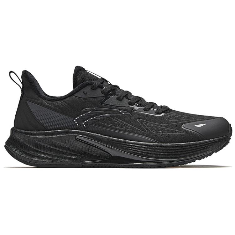 Anta Rocket 6.0 Fabric Abrasion Resistant Coverage Rebound Low Top Casual Running Shoes Men's Black Gray Sneakers 112445581-14