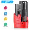 Powerextra 2 Pack 12V 3000mAh Lithium-ion Replacement Battery Compatible with Milwaukee M12 48-11-2411 48-11-2420 48-11-2401 48-11-2402 48-11-2401
