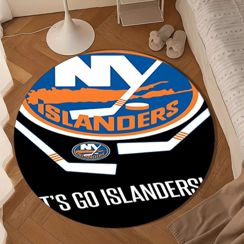 Inselbewohner Hockey Stolz Runder Teppich für Wohnzimmer, Schlafzimmer, Spielzimmer, Stuhlteppich, Teppich, Kreis Teppich, Große Größe Dekor Fan Weihnachtsgeschenk