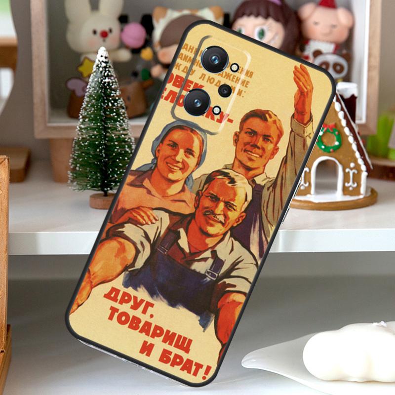 Vintage Stalin USSR CCCP For OPPO Realme C55 C35 C33 C31 C30 C25 C21Y C11 GT Neo 5 3T 2T Realme 10 9 11 Pro Plus Case