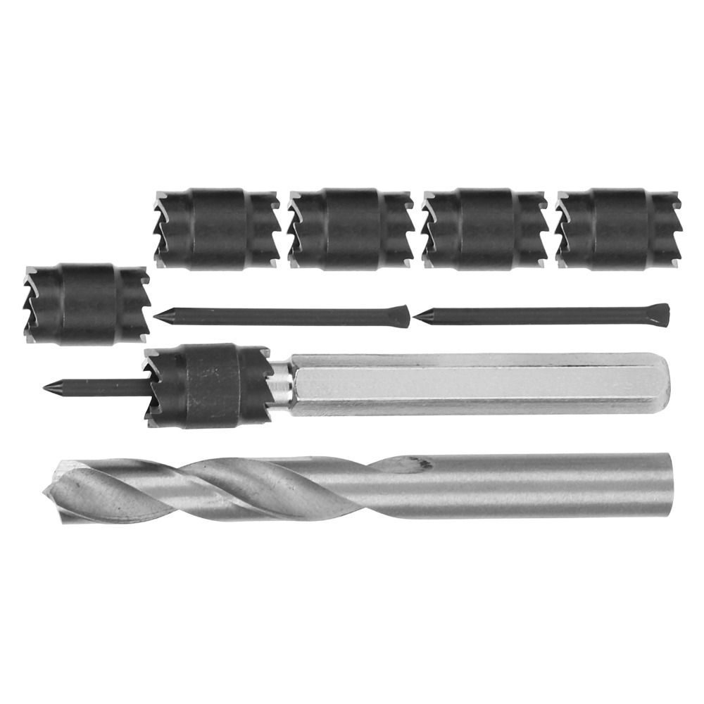 10Pcs 3/8" and 5/16" Sizes Spot Weld Cutter Set High Speed Steel (HSS) for Power Drill Rotary Spot Weld Cutter Hex Shank