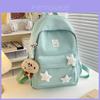 Stylish Unisex School Backpack With Water-resistant Nylon Fabric And Air Cushion Straps