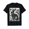 Easter Rabbit Flowers Nature Bunny Lovers Unisex Girls T Shirt Vintage Breathable Versatile Graphic Top For Everyday Wear