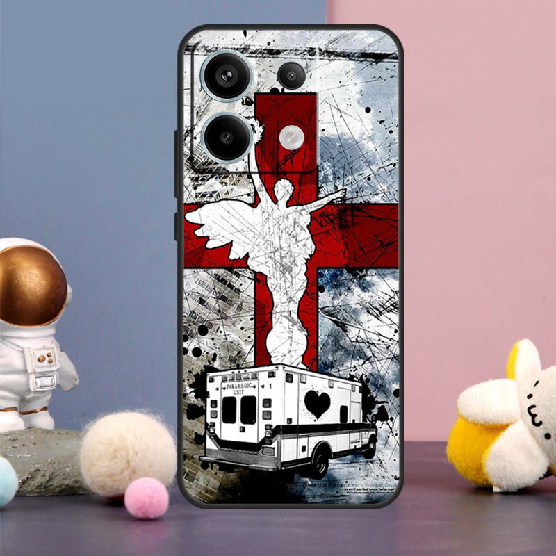 EMT EMS Medical Rescue Case For Xiaomi Redmi Note 13 9 10 11 12 14 15 Pro Plus Redmi 15 15C 14C 10C 12C 13C Cover
