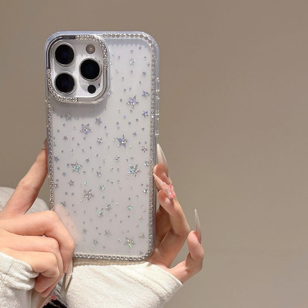 Girl Star Flash Diamond New Applicable Apple 16 Mobile Case IPhone 15 Anti Fall Hard Shell Protective Case High Precision