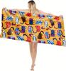 1PC Towel Cute Dinosaur silhouette art pattern Perfect gifts Quick-Dry Beach Towel For Yoga Tourism Beach GYM Camping Swimming