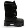 Pristine PRADA Short Boots Monolith Logo Lace-up Boots Black Women 36 1U363M Used