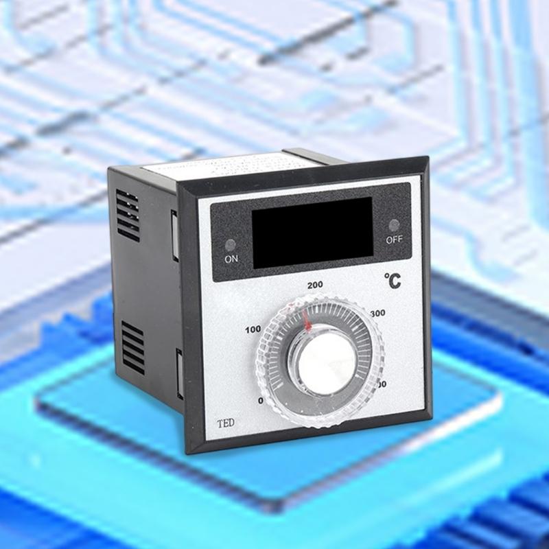 220V Knob 0-400 Degree Digital Thermostat Powered Temperature Controller Heat Resistance Thermostat For Baking