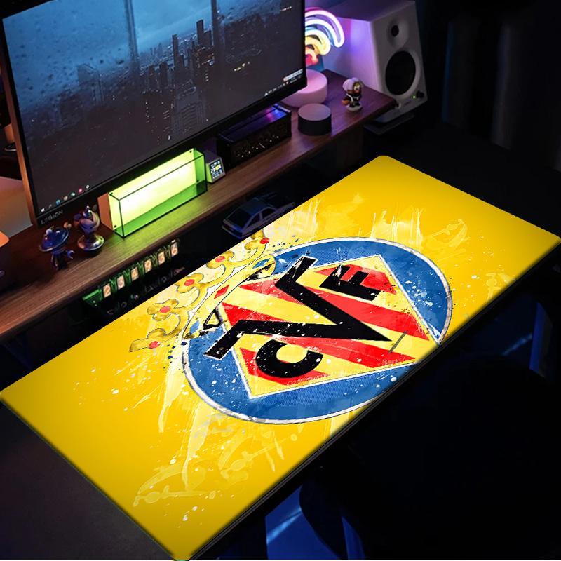 Club Vill-arreal Crest Design Mouse Pad, Rubber Base, Mouse Pad for Gamers and Office Use, Gaming Desk , Easy To Clean Mat Christmas Fan Gifts