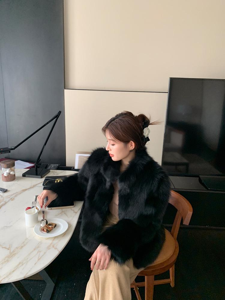 Imitation Fox Fur Coat Fur Winter New Fashion Short Fur Coat Thickened and Thin Young Coat