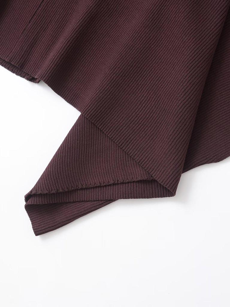 2025 Spring Women's European American Style Ribbed Knit Deep V-Neck Top & Casual Straight-Leg Pants Set