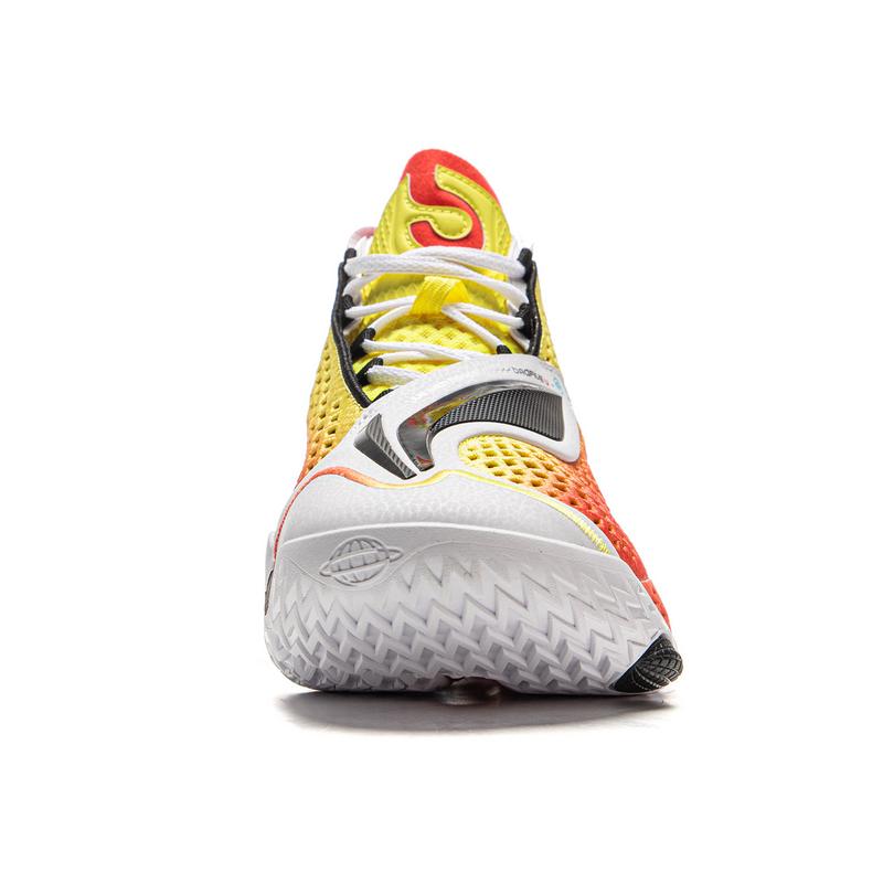 Li Ning BadFive 5 Basketballschuhe Herren Mittelhoch Gelb Weiß Rot ABFV025-8