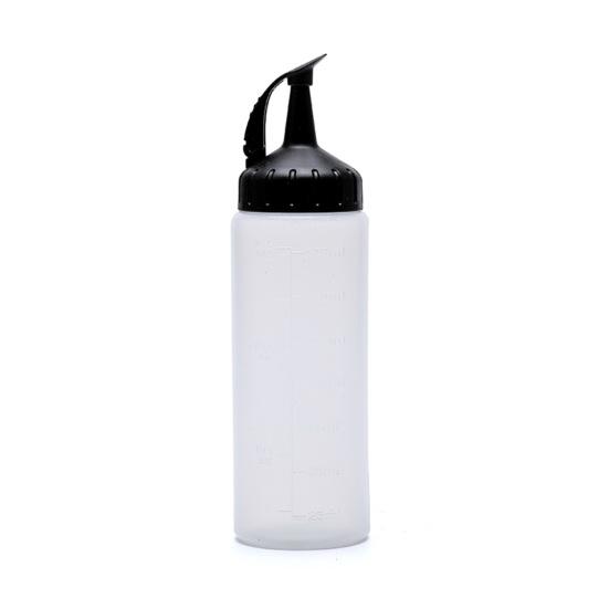 

175ML/350ML Squeeze Bottle Wide Mouth Easy to Clean Plastic Creative Squirt Bottles with Cap Household Supplies S чёрный