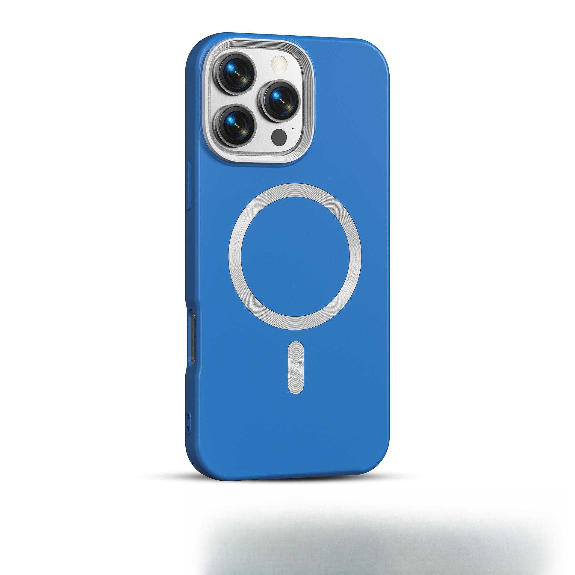 

CD Texture Plain Skin Texture Suitable for IP16PM Phone Cases, Apple 15/14 Magnetic Case Skin Feel Color-matching Protective Case Apple 6/6s Universal