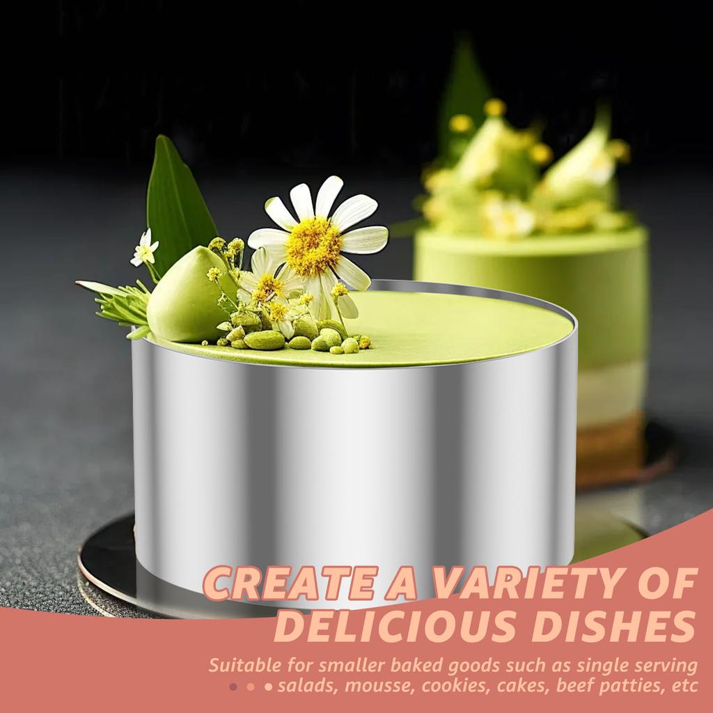 Ringform Edelstahl Kuchenringform Praktische Gebäckringe Wiederverwendbare Lebensmittelringform Runde Dessertringform Spülmaschinenfest