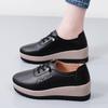 Autumn Women's Genuine Leather Non-Slip Platform Shoes - Thick-Soled, Comfortable, Lightweight, Casual