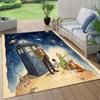 Doctor Who2 Flannel Pattern Square Carpet,Area Rug,Carpet Rug for Living Room Bedroom Sofa Playroom Decor,Non-slip Floor Mat