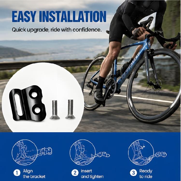 Metal Road Bike Front Mount Part, Fixing Plate with Countersunk Openings for Repair, Maintenance Tasks, Service Use, and Daily Work