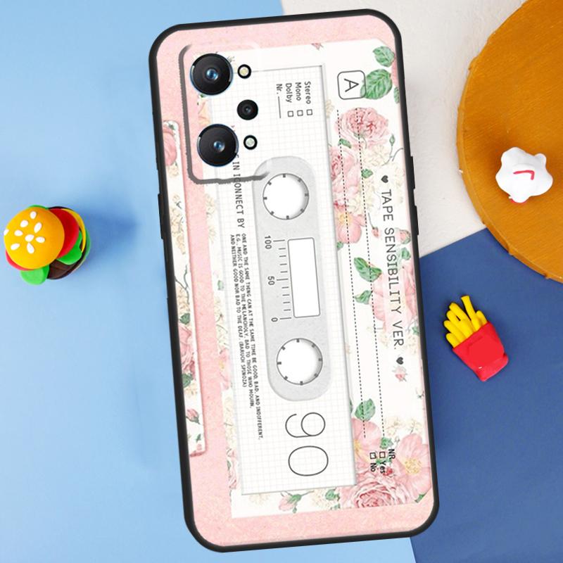 Cassette Tape For Realme GT7 Pro GT 6T 6 5 C67 C61 C55 C53 C51 C21Y C25S C75 10 11 12 13 14 Pro Plus Case