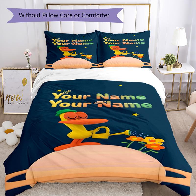 Pocoyo Customized Name Custom Bedding Perfect for Living Rooms Soft Bedding Home Decor Perfect Gift for Friends Family