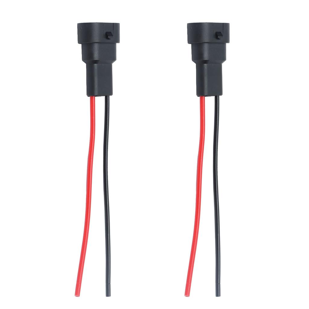 2Pcs Socket Wires Male Adapter Bulb Copper Wiring Harness 12V for LED Headlight Fog Lamps