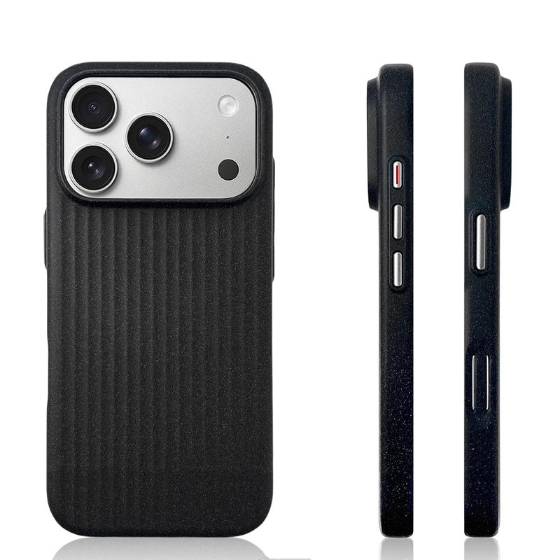 High End Matte Luggage Striped Magnetic Hard Case for IPhone 17 Pro Max 16 15 14 for Magsafe Wireless Charge Shockproof Cover