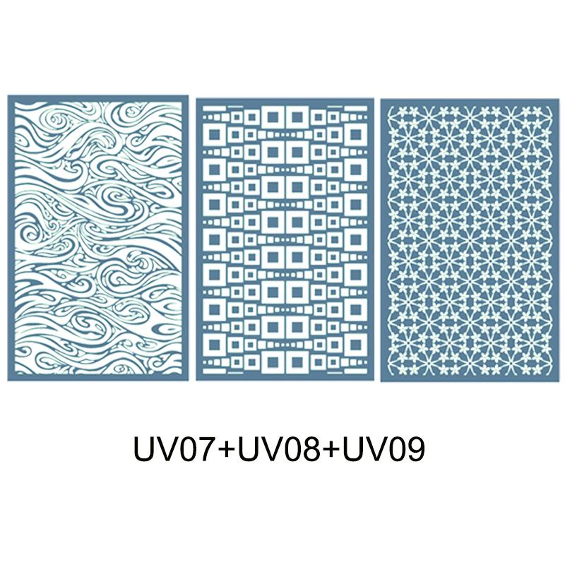 1-3Pcs Silk Screen Stencils for Polymer Clay Reusable Silk Screen Print Kit Mesh Stencil DIY Earring Jewelry Making Pottery Tool