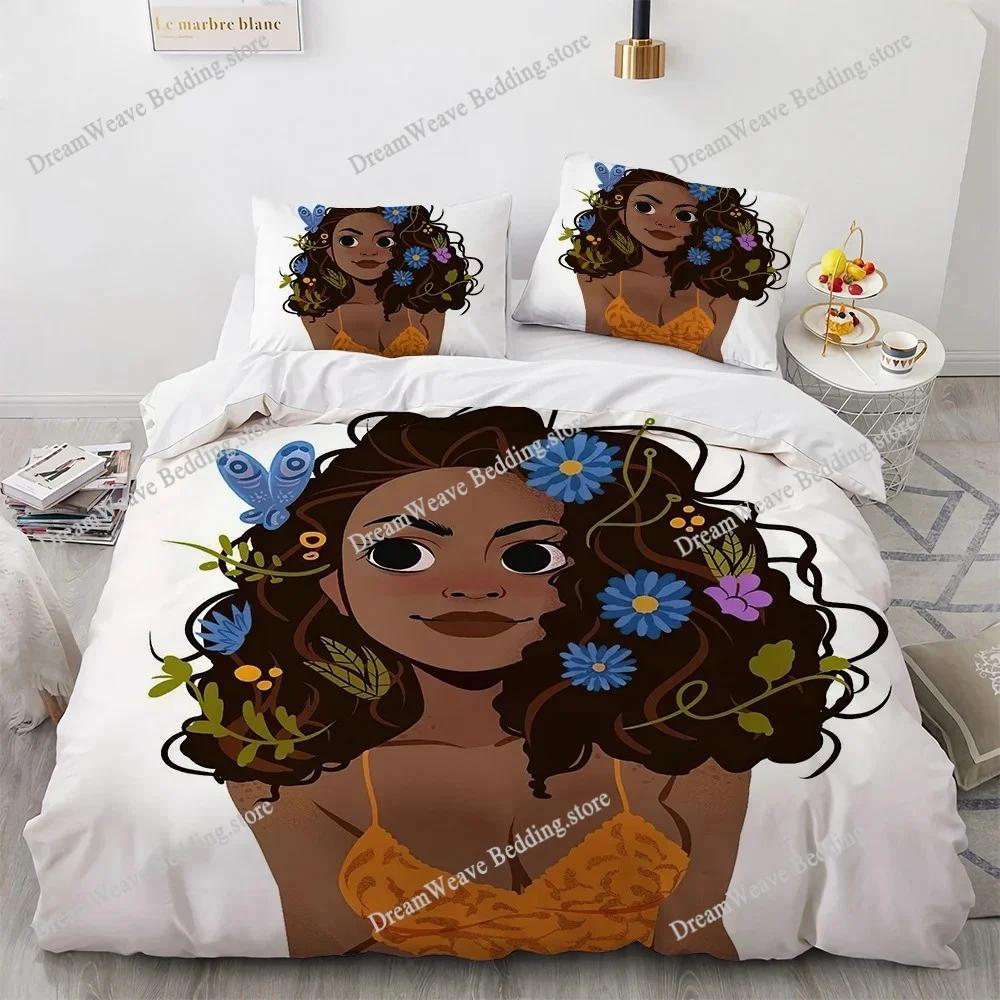 African Girl Bedding Set Duvet Cover 3d Bedding Fashion Design Decoration King Duvet Cover Set Double Bed Set Bedding Sets