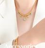 Fashion Commuting Jewelry Set: Little Sun Tree Pendant, Turquoise Design Bracelet & Necklace In Titanium Steel