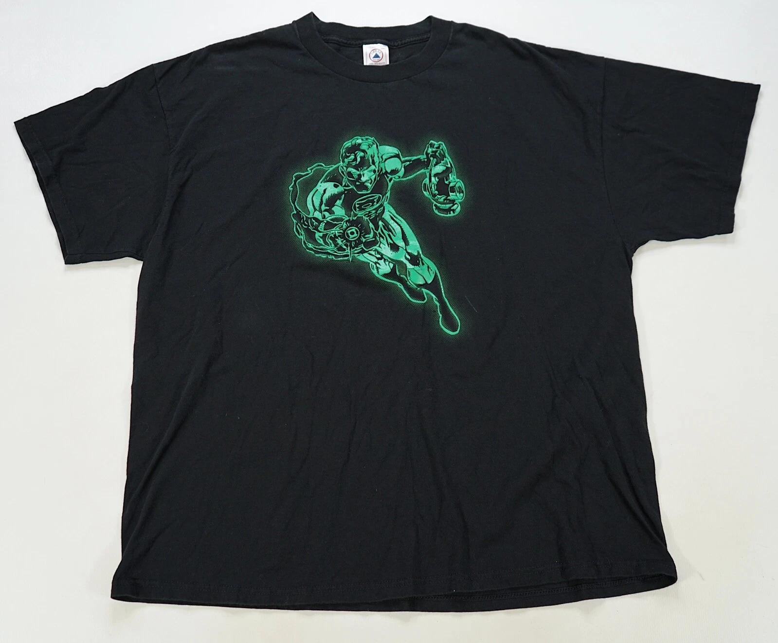 Rare Vintage The Green Lantern 2001 T Shirt 2000s DC Comics Superhero Black 2XL 4XL