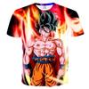 Vibrant Summer Tee Dragon Ball Z Goku Super Saiyan 3d Print Casual T-shirt Men Women Top
