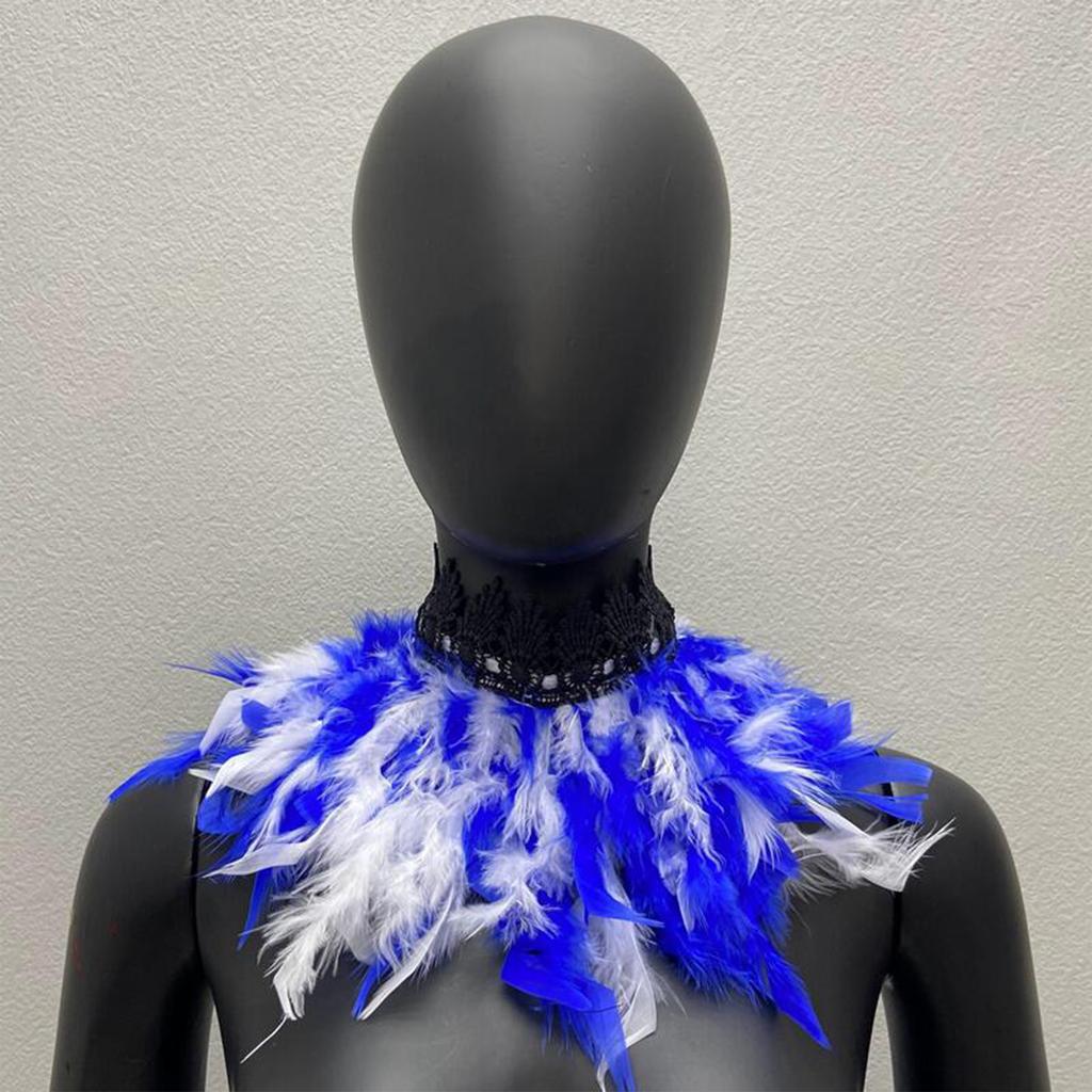 Gothic Feather Shawl Stage Makeup Ball Costume Accessories