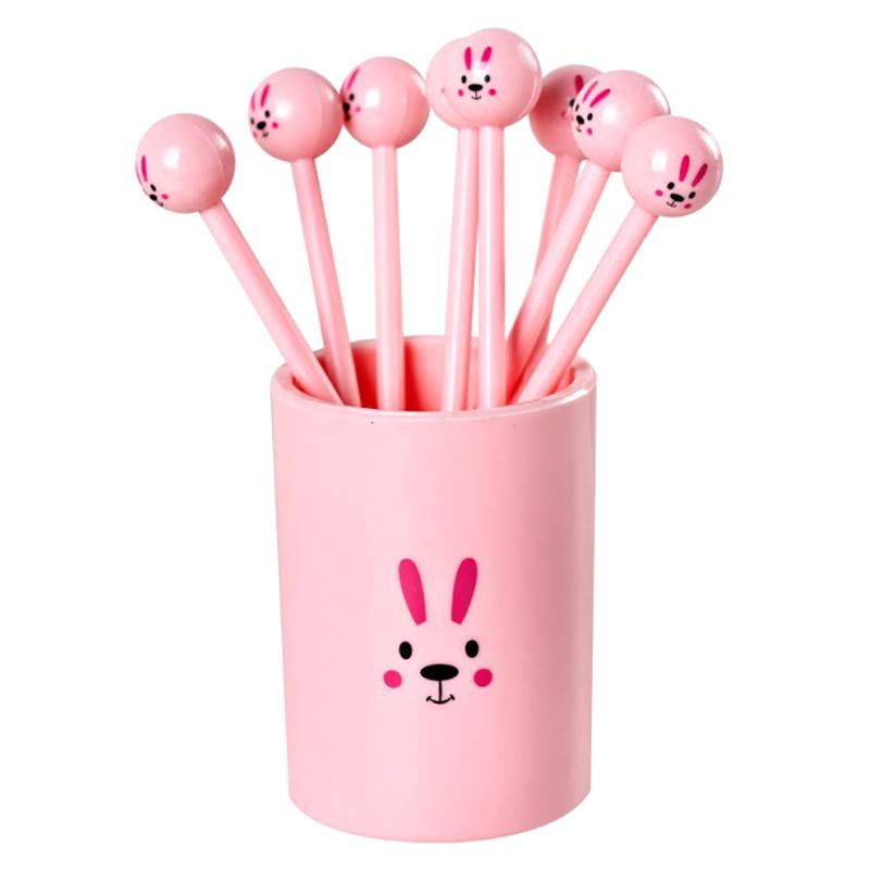 10Pcs Cute Mini Toothpicks Cartoon Kids Food Picks Plastic Fruit Forks Bento Decorative Tableware Food Picks Dessert Fork
