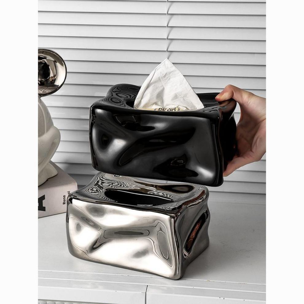 Elegant Ceramic Tissue Box - Luxury Creative Living Room Decor