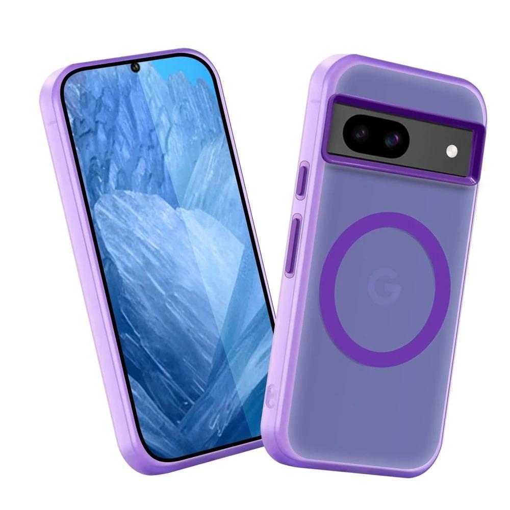 Google Pixel 9A 9 Pro XL Magsafe Cute Translucent Candy Color Matte Magnetic Shockproof Case for Google 8A 8 9 Pro XL