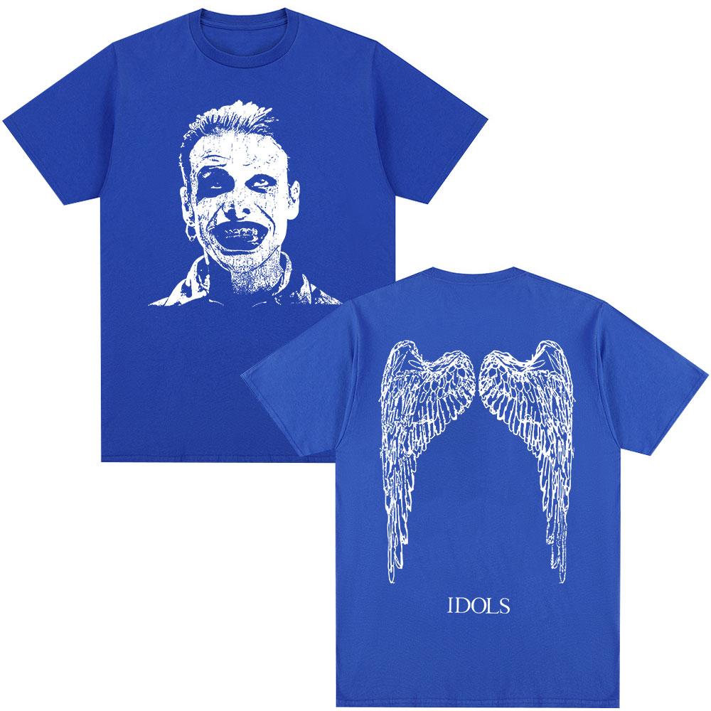 Yungblud IDOLS Wings Album Tshirt Mens Clothing Fashion Gothic Short Sleeves Cotton Summer Oversized ONeck T Shirt Streetwear