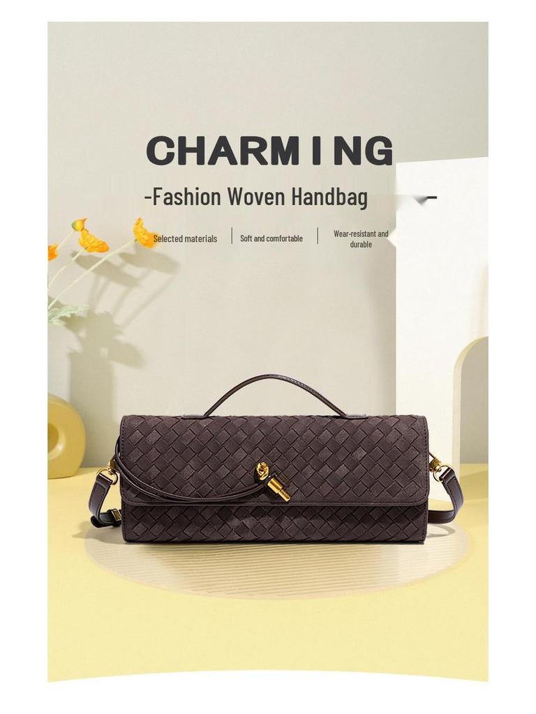 New Suede Hand-Woven Crossbody Shoulder Bag - Versatile Autumn/Winter Handbag