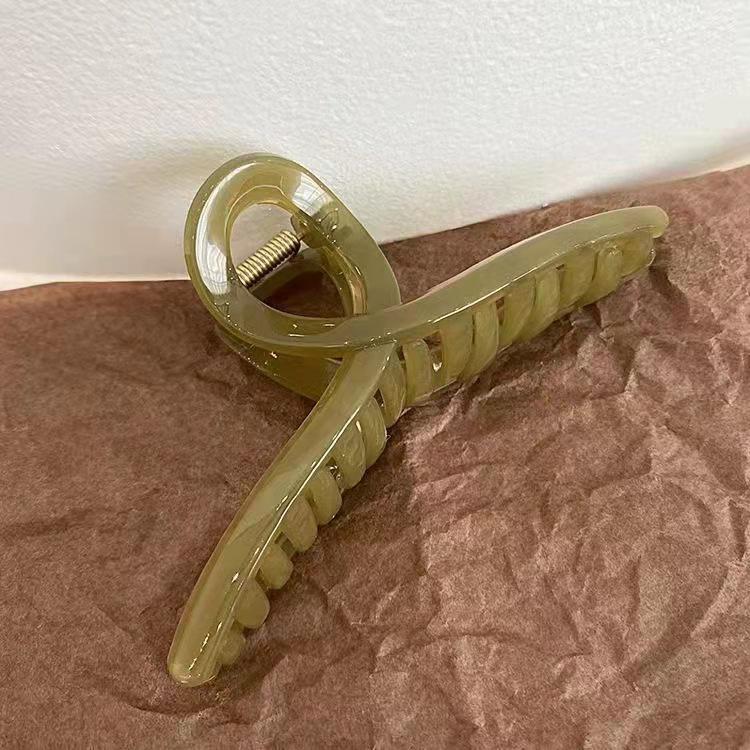 High-End Matte Frosted Large Hair Claw Clip, Women's Chic Shark Clip