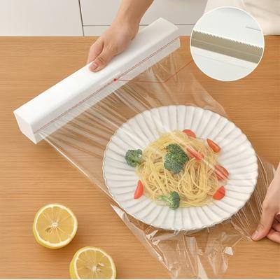 Buzdolabı Plastik Sarma Kesici Paslanmaz Çelik Bıçak Streç Film Dağıtıcı Pişirme Kağıdı Saklama Tutucu Mutfak Aletleri